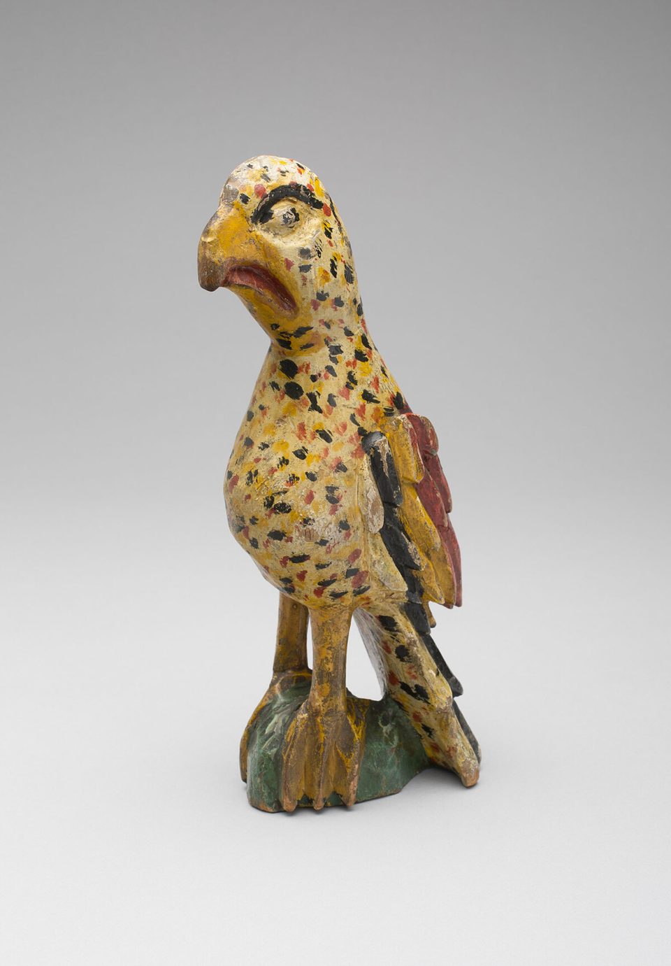 Parrot by Wilhelm Schimmel, carved and painted wood